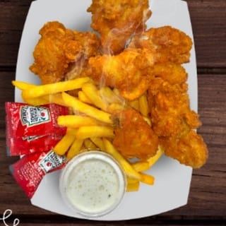 4 wings/fries